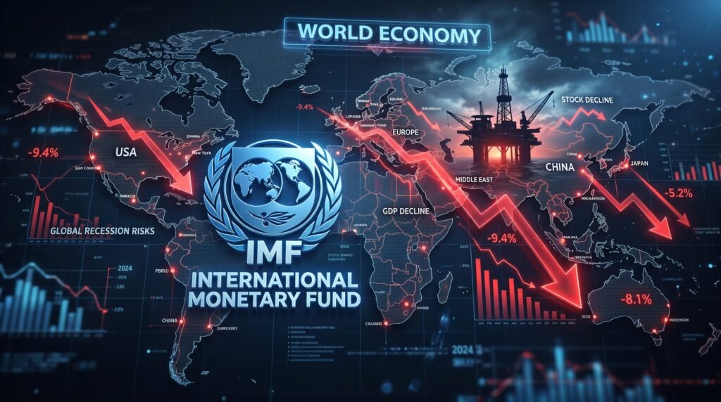 वैश्विक अर्थव्यवस्था पर ‘ईरान युद्ध’ की मार: IMF ने 2026 के लिए विकास दर का अनुमान घटाकर 3.1% किया, ऊर्जा संकट गहराया