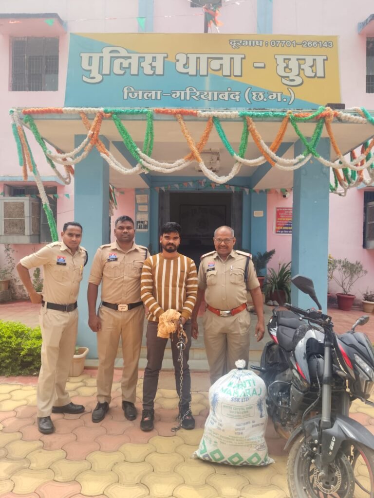 “ऑपरेशन निश्चय” के तहत गरियाबंद पुलिस की बड़ी कार्रवाई, 6.40 लाख के अवैध गांजा के साथ दो तस्कर गिरफ्तार